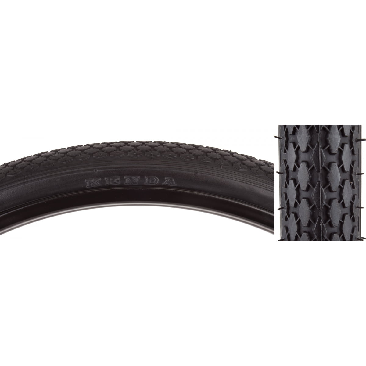 Innova 16 X 1-3/4 Inch Slick III Bicycle Tire - Black/White Sidewall, Wire Bead - View #5