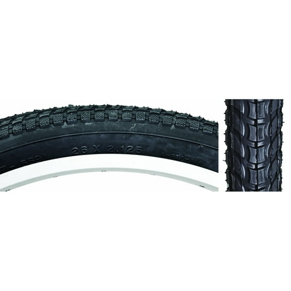 Sunlite 26x2.125 Black /black Cruiser K927w/sun Logo Komfort Tire