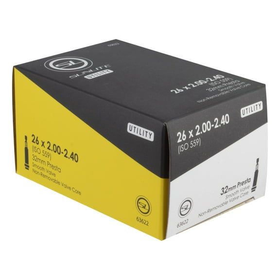 Sunlite Utili-T Standard Presta Valve Tubes 26x2.00-2.40 PV 32mm 0d