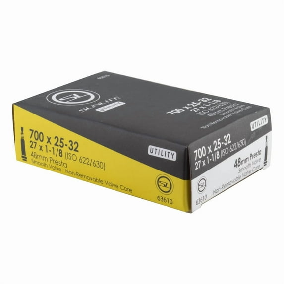 Sunlite Utili-T Standard Presta Valve Tubes 700x25-32 (27x1-1/8) PV 48mm 0d