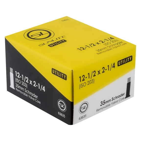 Sunlite Utili-T Standard Schrader Valve Tubes 12-1/2x2-1/4 SV 35mm 0d