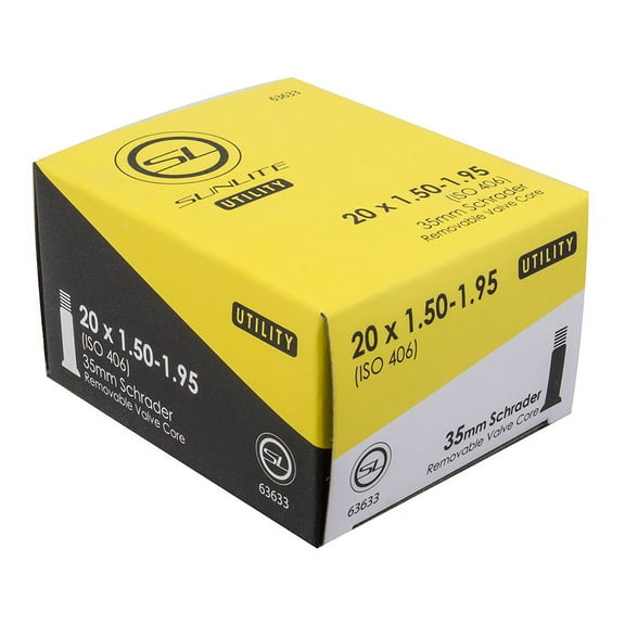 Sunlite Utili-T Standard Schrader Valve Tubes 20x1.50-1.95 Sv35 Ffw39mm