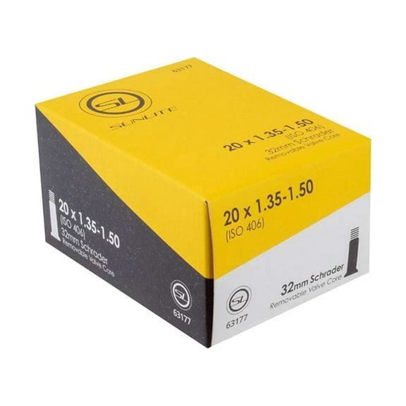 Sunlite Utili-T Standard Schrader Valve Tubes 20x2.00-2.40 Schrader 48mm 0d