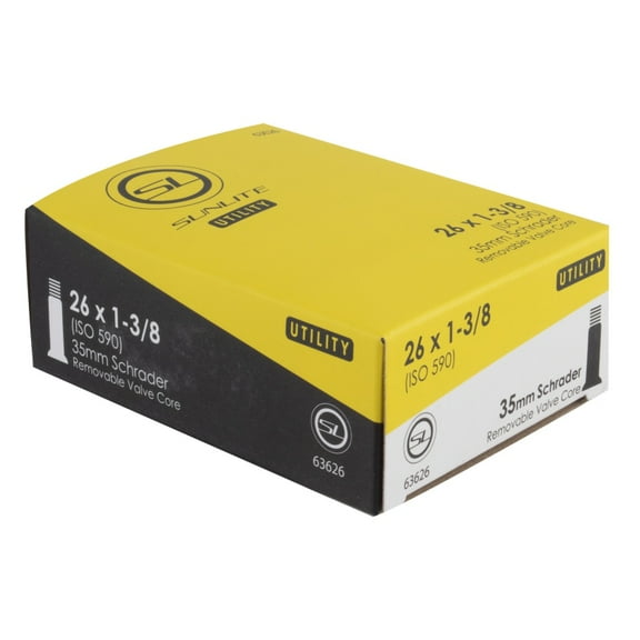 Sunlite Utili-T Standard Schrader Valve Tubes Tubes Utilit 26x1-3/8 Sv35 Ffw37mm