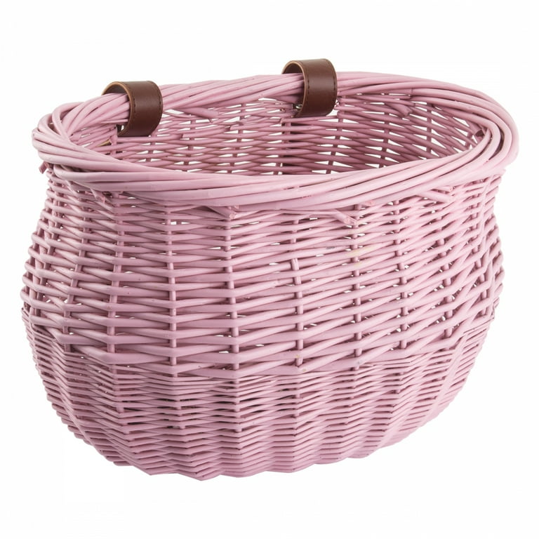 Sunlite Willow Bushel Strap-On Basket Pink 13x8x9