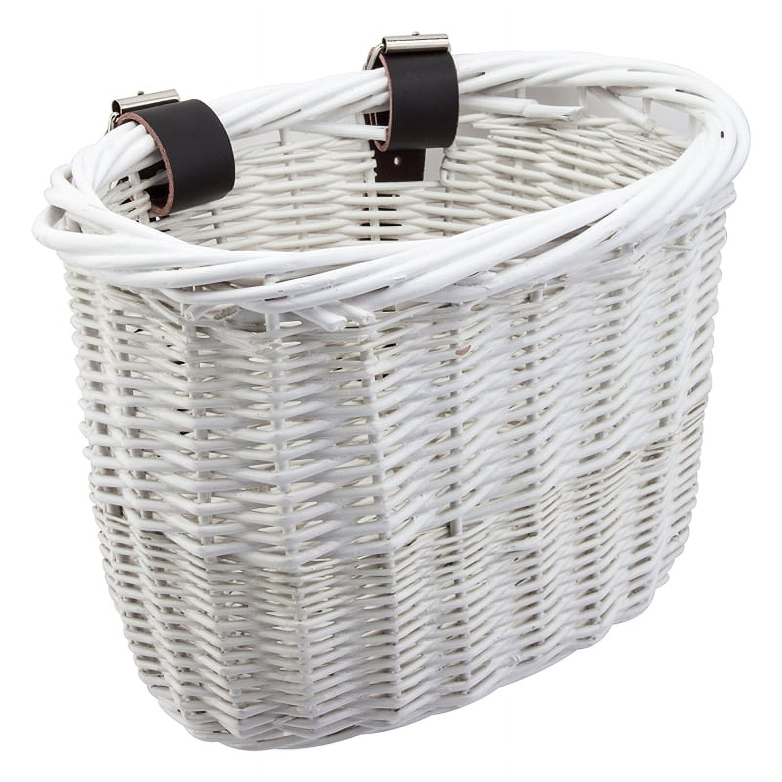 Sunlite Wooden Willow Mini White Bicycle Handlebar Basket Cruiser Kids Bike