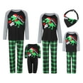 thumbnail image 1 of Sunloudy Parents Child Matching Pajamas Set, Long Sleeve Round Neck Tops Plaid Pants Buttoned Crotch Rompers Fall Sleepwear, 1 of 7