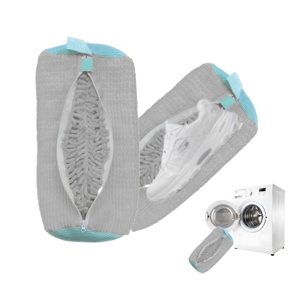 Sunlyn-MLG Shoe Washing Bag,Sneaker Cleaning Shoe Bag,Laundry bag ,Sizes 7.5"L x 7.5"W x 15.35"H (Gray 2pcs)