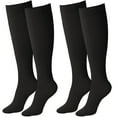 thumbnail image 1 of MARTINE MALL 2 Pair Black Knee High Graduated Compression Stockings 20-30 mmhg Close Toe Compression Socks for Women and Men, 1 of 7