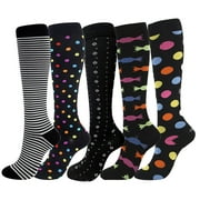Sunm Boutique Christmas Compression Socks 15-20 mmHg 6 Pairs