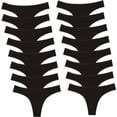 thumbnail image 1 of Sunm Boutique Cotton Underwear for Wome Thongs Underwear Bikini Panties Black 16 Pack, 1 of 9