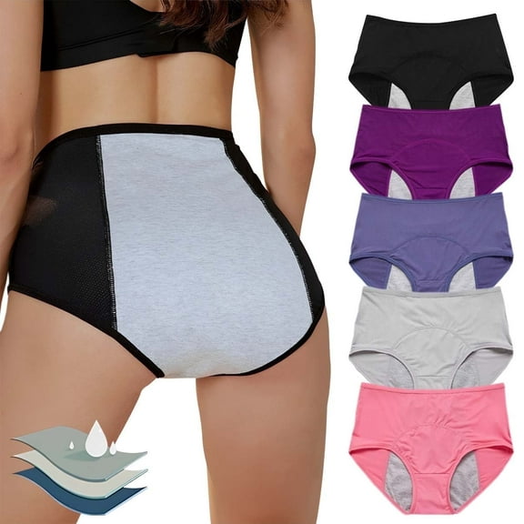 Sunm Boutique Eco-Friendly Period Panties: Leak-Proof Reusable Underwear with Moisture-Wicking Cotton, Full Coverage Absorbent Protection
