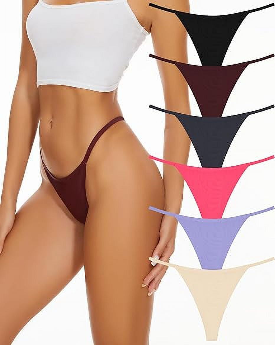Msaikric Thong Panties for Women Sexy Naughty, Skinny Crotchless