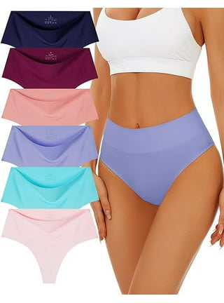 3 Pack High Waist Tummy Control Panties for Women, Lace Underwear