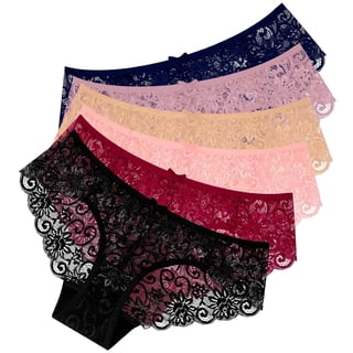 Sunm Boutique Lace Panties Seamless Underwear for Women Plus Size Cheeky Panties for Women Hipster 6 Pack