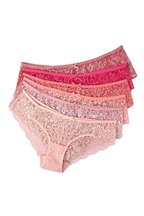 Lace Panties Seamless Underwear for Women Plus Size Cheeky Panties for Women Hipster 6 Pack