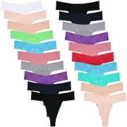 Sunm Boutique Lace Underwear for Women Lace Panties for Women Thongs Underwear Pack,20 Pack