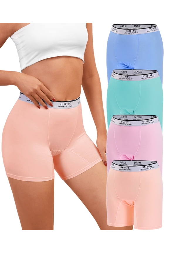 High Waisted Womens Boxer Briefs, Modal Boy Shorts Underwear for Women