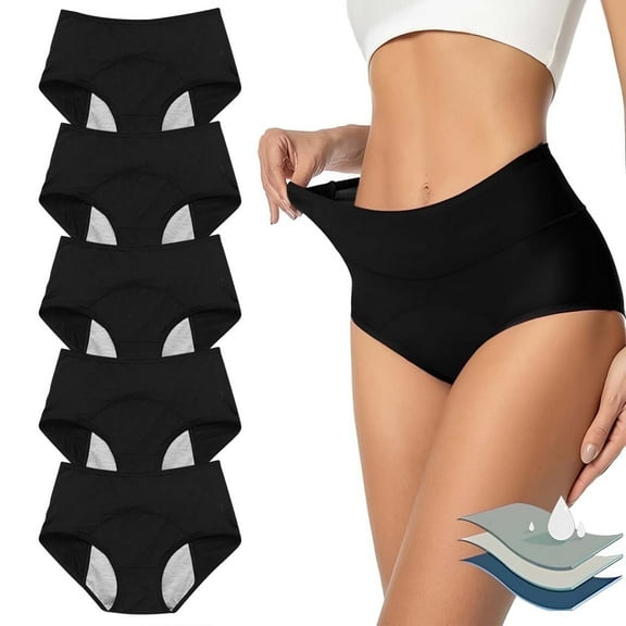 Sunm Boutique Odor-Control Period Underwear: Reusable Leak-Proof Cotton Briefs, Absorbent Layers for Heavy Flow