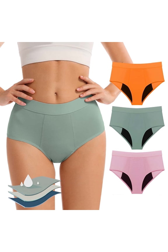 High-Waist Heavy Flow Period Underwear | 4-Layer Protection (30-40ml) | Full-Coverage Design