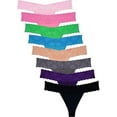 thumbnail image 1 of Sunm Boutique Sexy Lace Thongs for Women Thong Underwear Women Lace T-back Panties Women Underwear Cotton Thongs Cheeky,8 Pack, 1 of 12