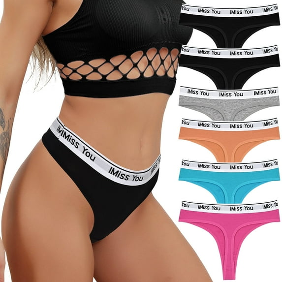 The Sunm Boutique Women's Stretch Ribbed Thong Underwear 13 Pack