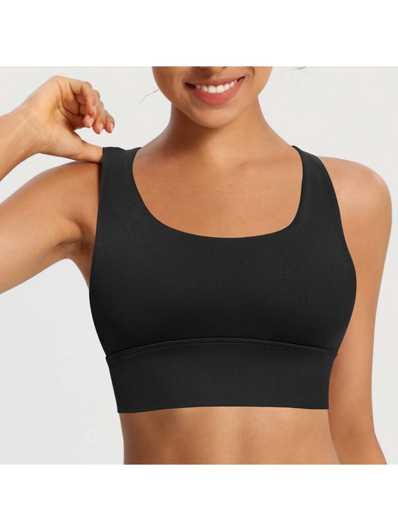 Sports Bras for Women Criss-Cross Back Padded Bras Workout Yoga Athletic Bra with Removable Cups
