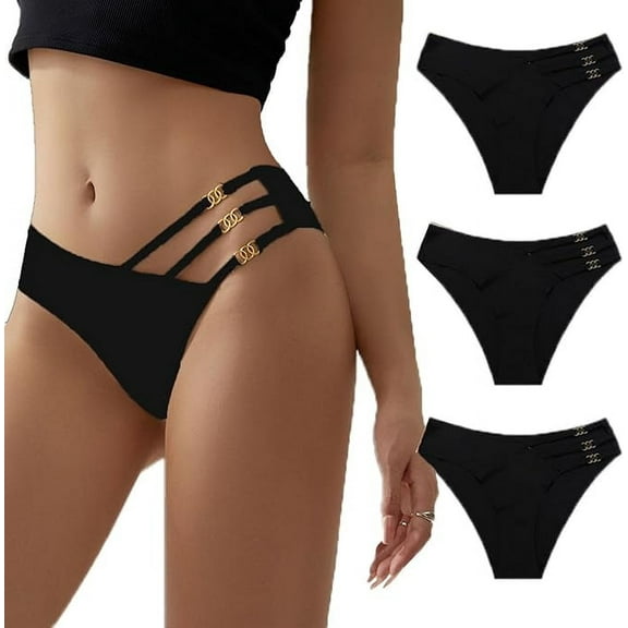 Sunm Boutique Women Seamless Cheeky Bikini No Show Panties Ladies Invisible Breathable Briefs Soft Stretch Underwear 3 Pack