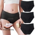 thumbnail image 1 of Sunm Boutique Period Underwear for Women, Heavy Flow Quick Absorbing Leak-Proof Mid-Rise Bamboo Viscose Panties, 3-Pack 50ml Absorbency, 1 of 9