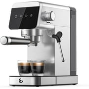 Sunmaki Espresso Machine 20 Bar Stainless Steel Coffee Machines with LED Touch Screen Powerful Steam Wand, Removable Water Tank, for Cappuccino, Latte