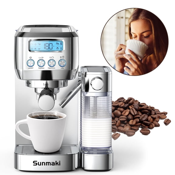 Sunmaki Espresso Machine High Pressure Professional Coffee Maker for Espresso, Latte, Macchiato
