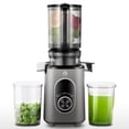 thumbnail image 1 of Sunmaki Juicer Machine, Portable Cold Press Juicer with 4.3" Large Feed Chute for Fruits and Vegetables,Easy to Clean 100W, Grey, 1 of 9