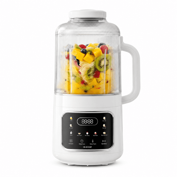 Sunmaki Countertop Blender with Heating, 1L Stainless Steel 20-Blade Smoothie Maker