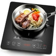 Sunmaki Portable Induction Cooktop Countertop Burner, 1800W Electric