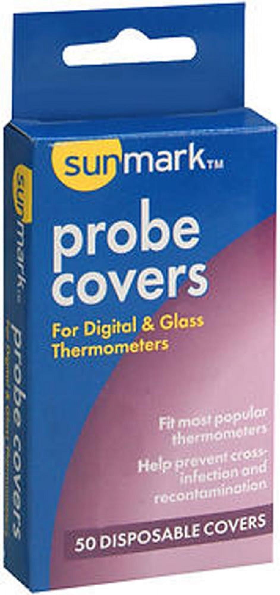 Sunmark Digital & Glass Thermometer Probe Covers, 50 Count