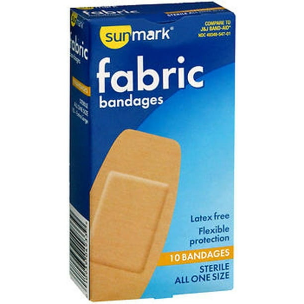 Sunmark Fabric Bandages, Extra Large, 10 Count