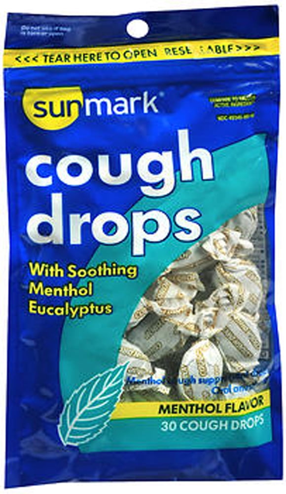 Sunmark Menthol Cough Drops, 5.4 mg, 30 Count