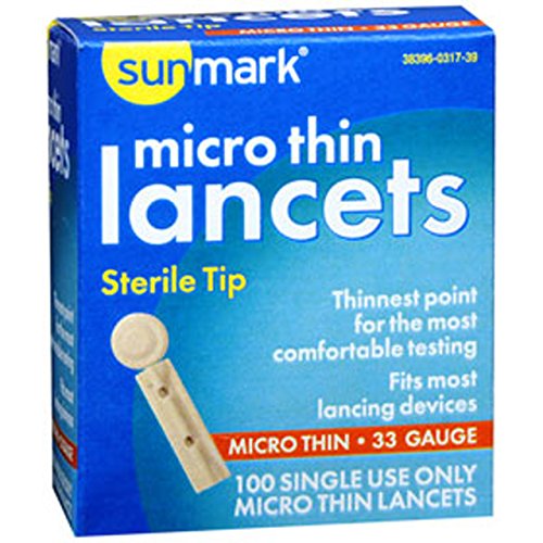 Sunmark Micro Thin Lancets 33 Gauge 100 ct