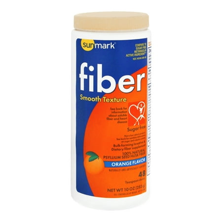 Sunmark Orange Sugar Free Smooth Texture Fiber Laxative, 10 Oz.