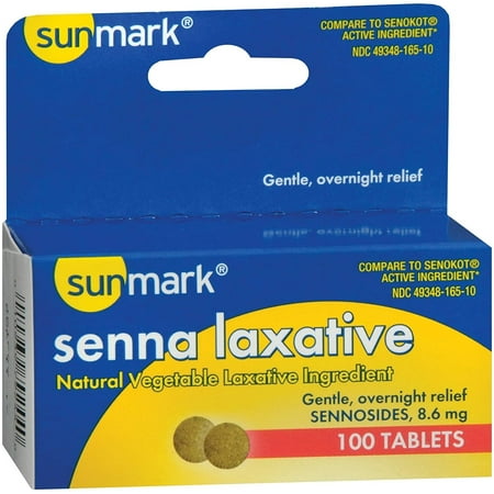 Sunmark Senna Laxative Tablets, 8.6 mg, 100 Count