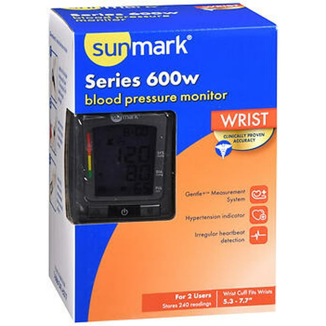 Sunmark Series 600w Wrist Blood Pressure Monitor Each