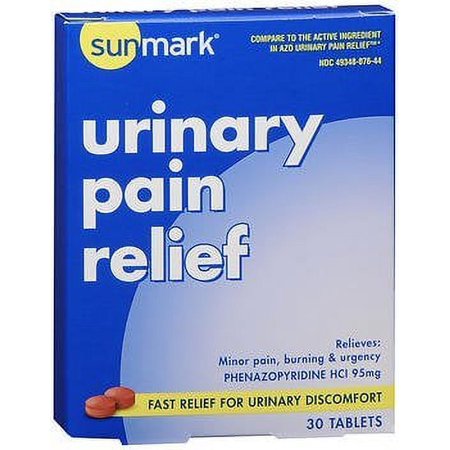Sunmark Urinary Pain Relief Tablets - 30 Tablets, Pack of 6
