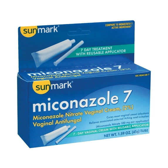 Sunmark Vaginal Antifungal Cream for Yeast Infections - Reusable Applicator, 1 Count