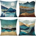 thumbnail image 1 of Sunmdecor Blue Teal Pillow Covers,Outdoor Teal Throw Pillow Covers,Teal Pillows Decorative Throw Pillows,Azul Cojines Decorativos para Sala（20"x20"）\u2026, 1 of 5