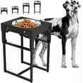 thumbnail image 1 of Sunmeyke Stainless Steel Elevated Dog Bowls Stand(up to 20.3''), Adjustable Raised Dog Bowl for Medium, Large Sized Dogs, with 4L(135 OZ/17 CUPS)Perfect Dog Food Bowls,5 Neater Heights, 1 of 10