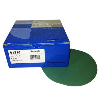 Sunmight Gold Hook & Loop 6 In. No Hole Sanding Discs 40 Grit (50/Box