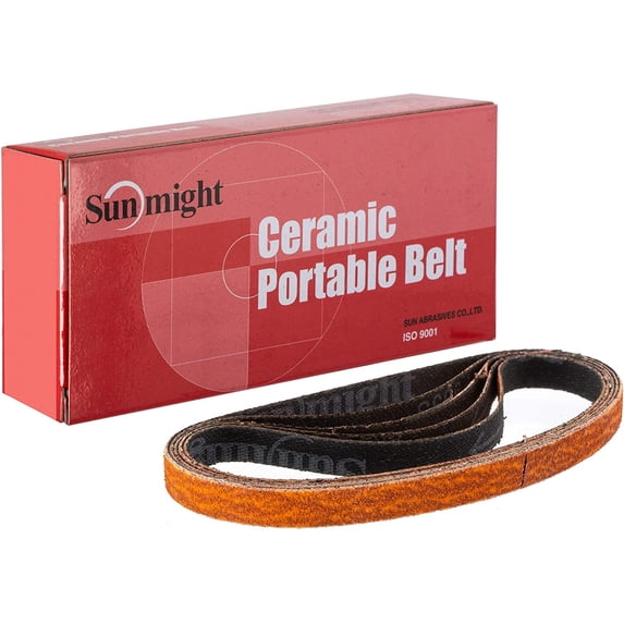 Sunmight SUA91006 0.5 x 18 in. Ceramic Portable Belt - Grit 80 ...