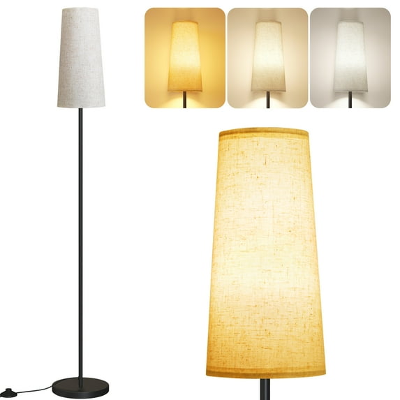 Sunmory Floor Lamp, Floor Lamp for Living Room Modern Standing Lamps with Lampshade 3 Color Temperature Tall Lamp, Suitable for Modern/Boho/Farmhouse and Other Home Decor Styles