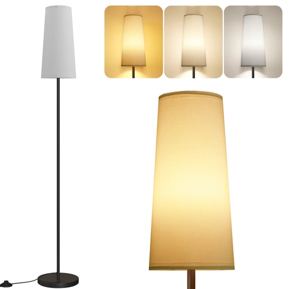 Sunmory Floor Lamp, Floor Lamps for Living Room/Bedroom/Office, Standing Lamp with LED Bulb, 3 Color Temperature Tall Lamp, Suitable for Modern/Boho/Farmhouse and Other Home Decor Styles