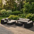 thumbnail image 1 of Clouddwell 10 Piece Patio Furniture Set, Rattan Wicker Patio Conversation Set Outdoor Furniture, Beige, 1 of 8